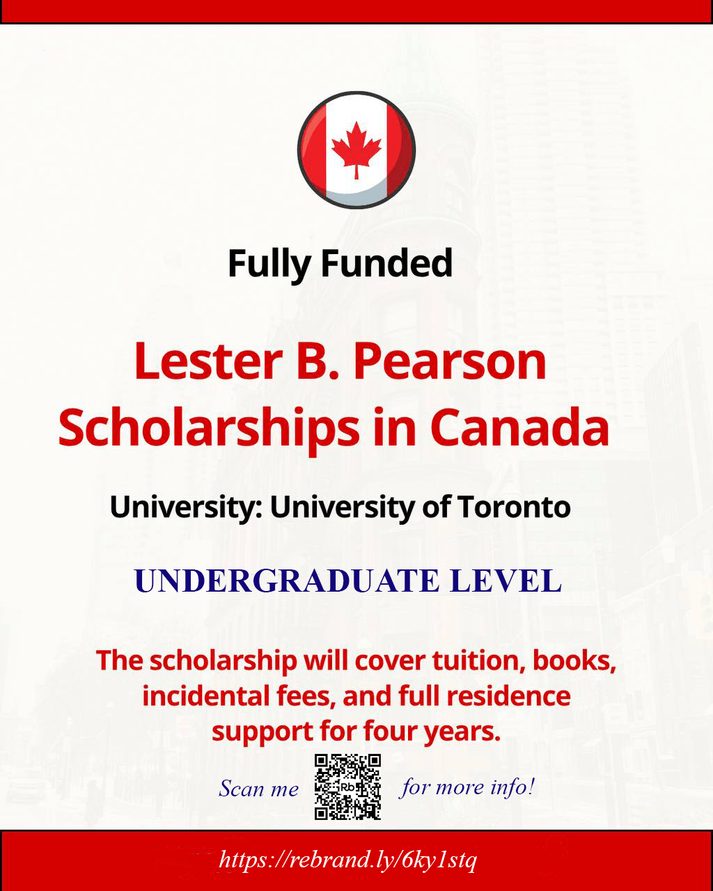 Undergraduate Scholarship in Canada